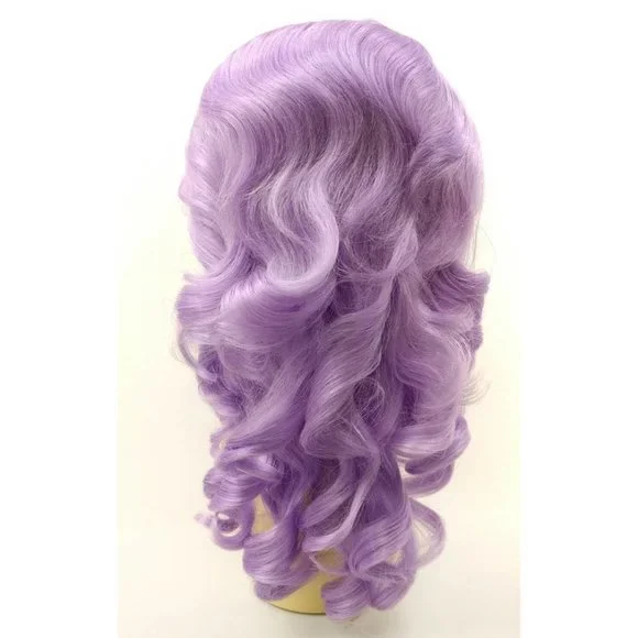 Purple retro 60s beehive wig - Picture 3 of 4